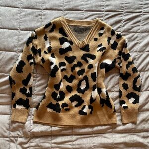 Leopard print sweater